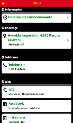 14 Bis Pizzaria android App screenshot 3